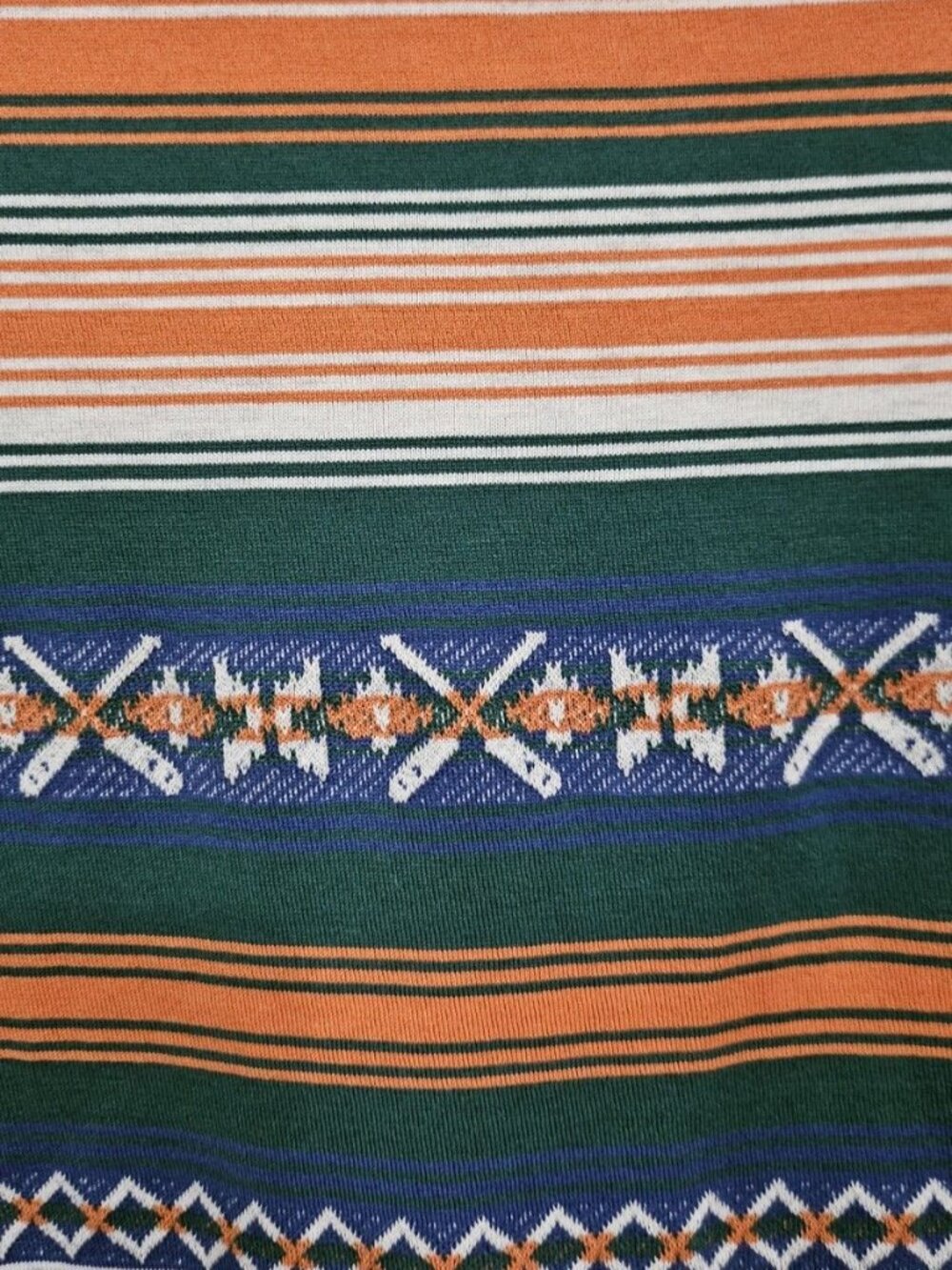 Polo Country Ralph Lauren Men's M Striped Long Sleeve Shirt Green Orange Classic - Picture 9 of 9